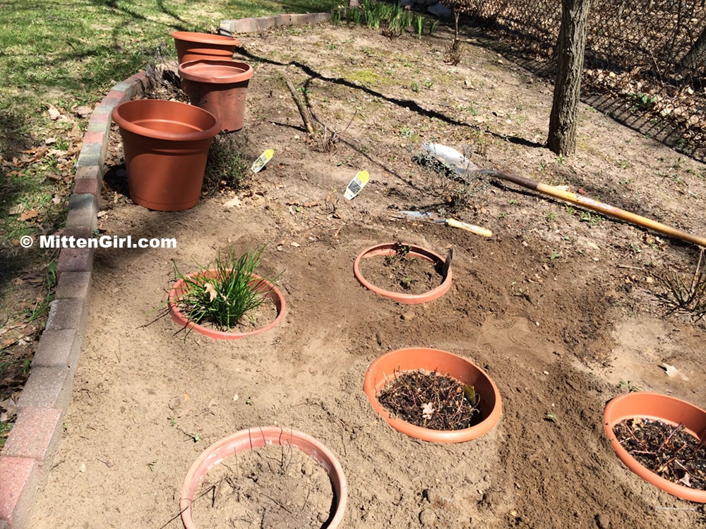 Burying pots 