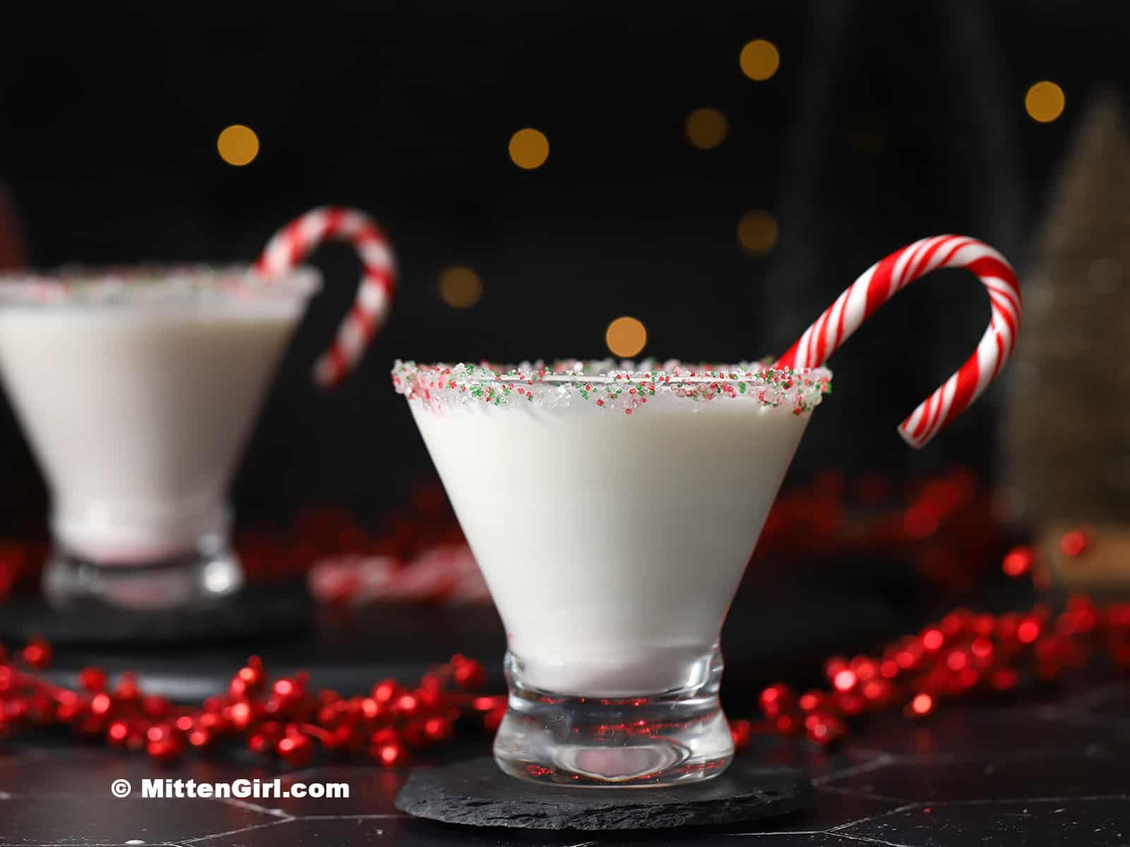 Candy Cane Martinis.
