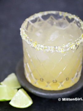 A glass of citrus margarita.