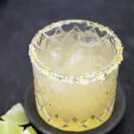 A glass of citrus margarita.