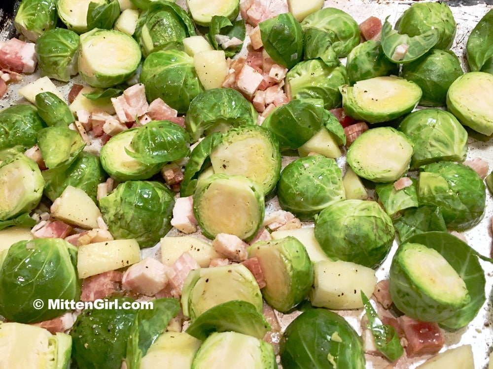 Brussel sprouts ready to roast