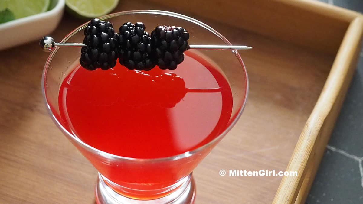 Blackberry Vanilla Vodka Martini