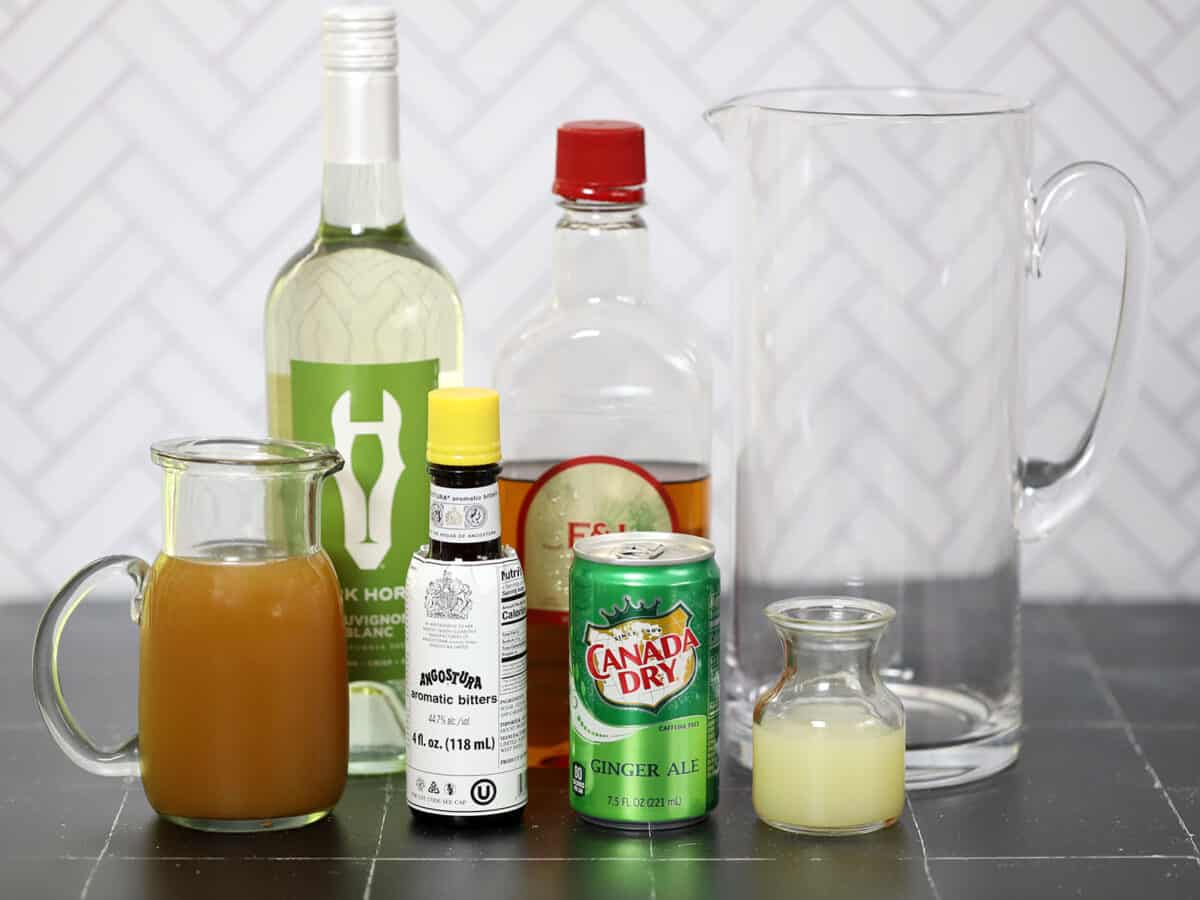 Ingredients for Apple Cider Sangria