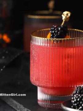 Blackberry bourbon cocktail.