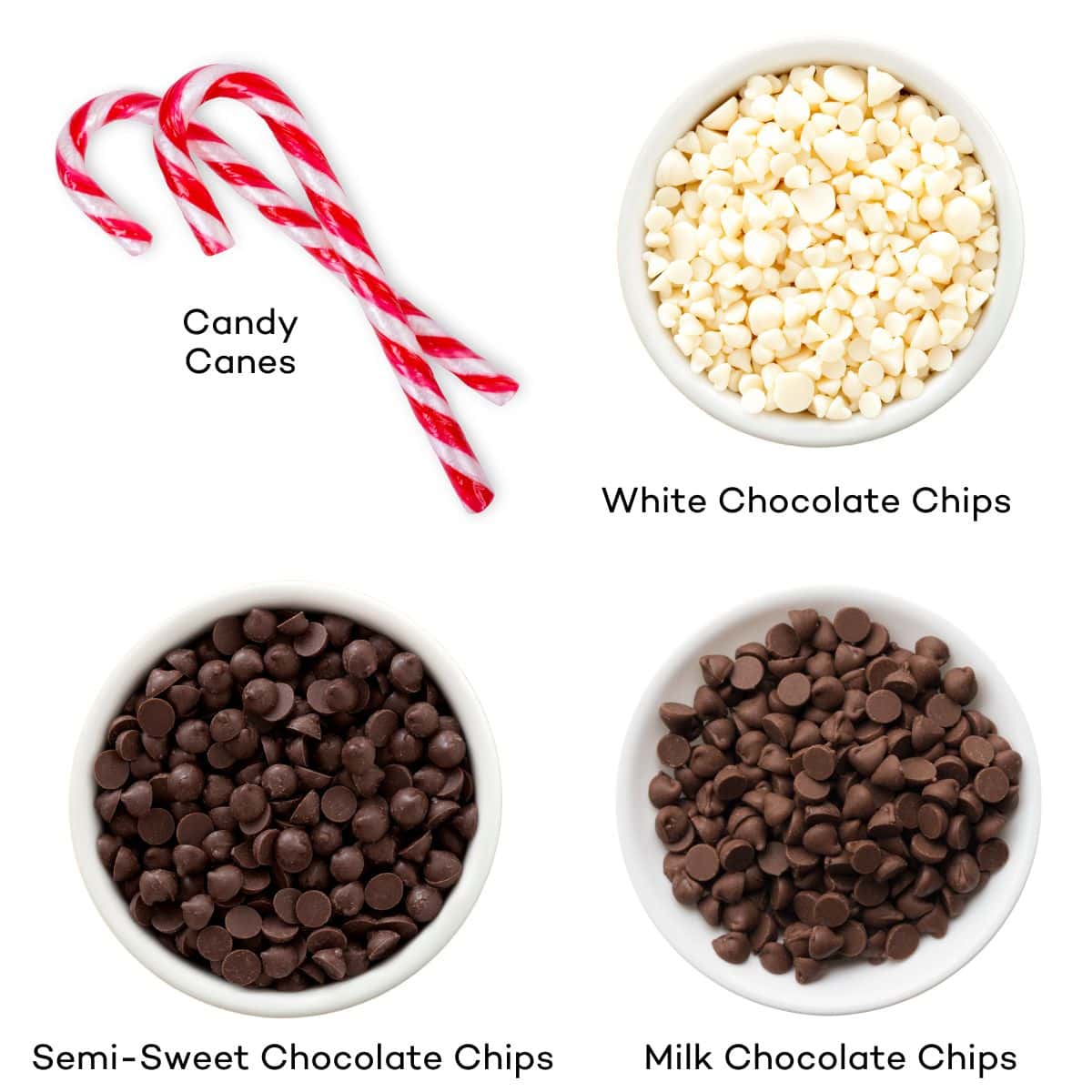 Ingredients for peppermint bark. 