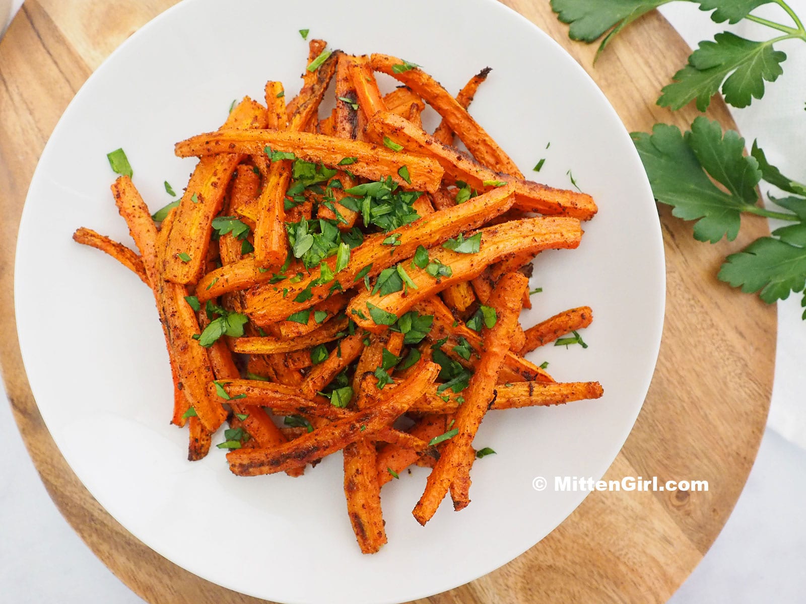 Chili and Garlic Roasted Carrots