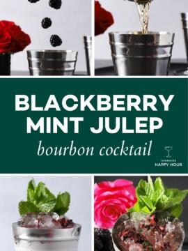 Blackberry Mint Julep Bourbon Cocktails.