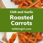 Chili Garlic Roasted Carrots