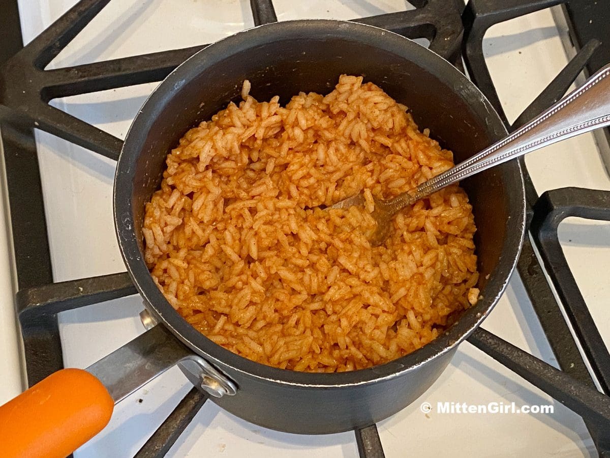 Cooked tomato rice