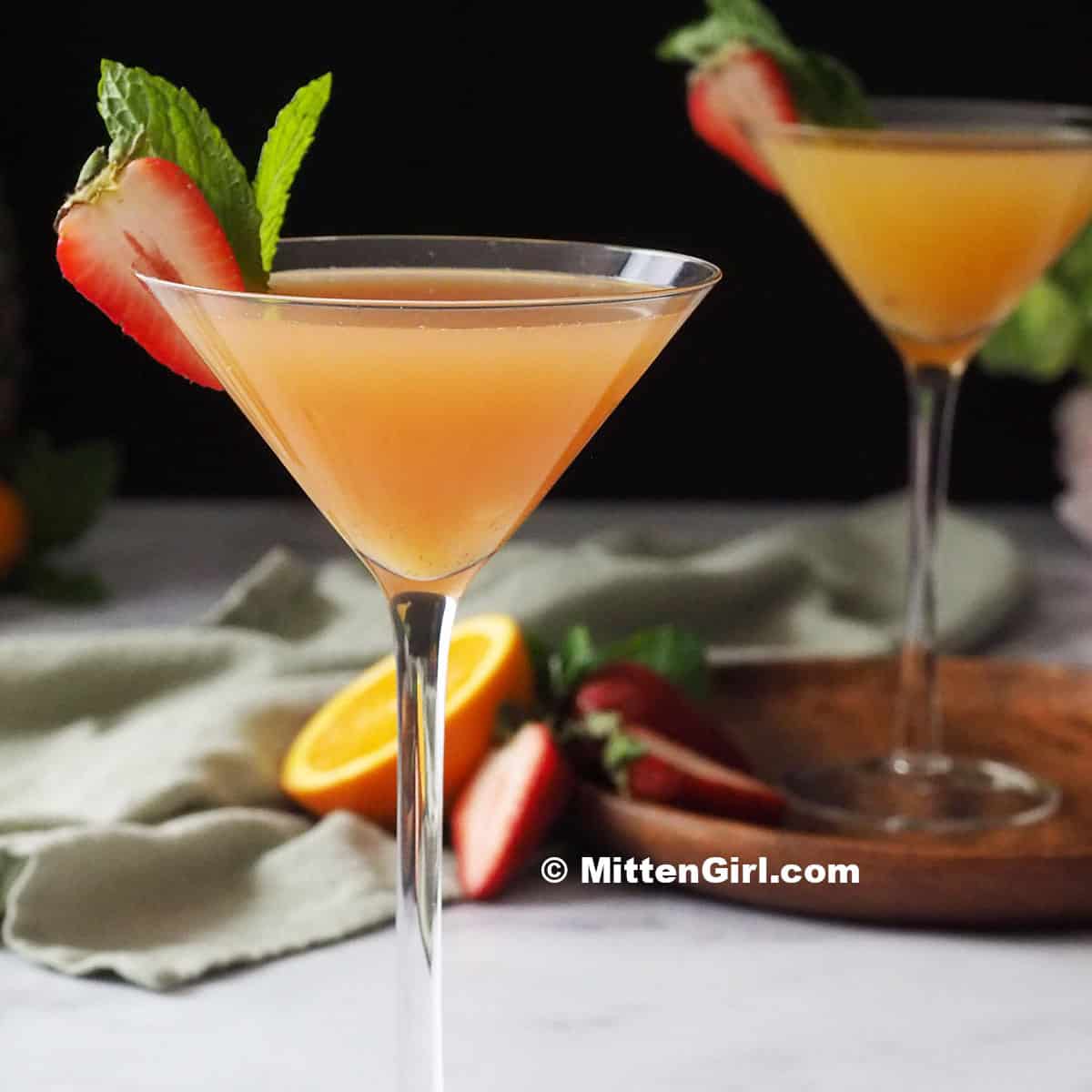 Strawberry Pineapple Vanilla Vodka Martini