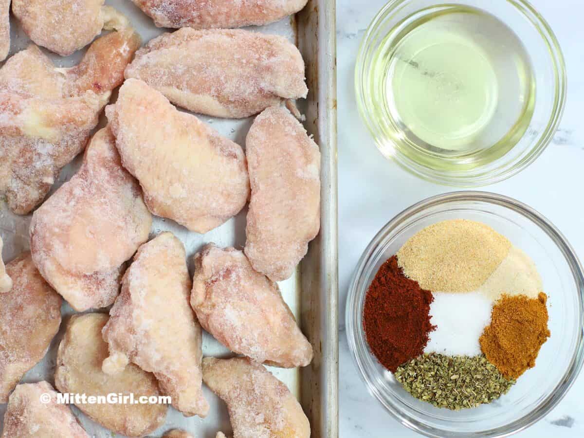 Ingredients for Chili Rubbed Baked Chicken Wings 