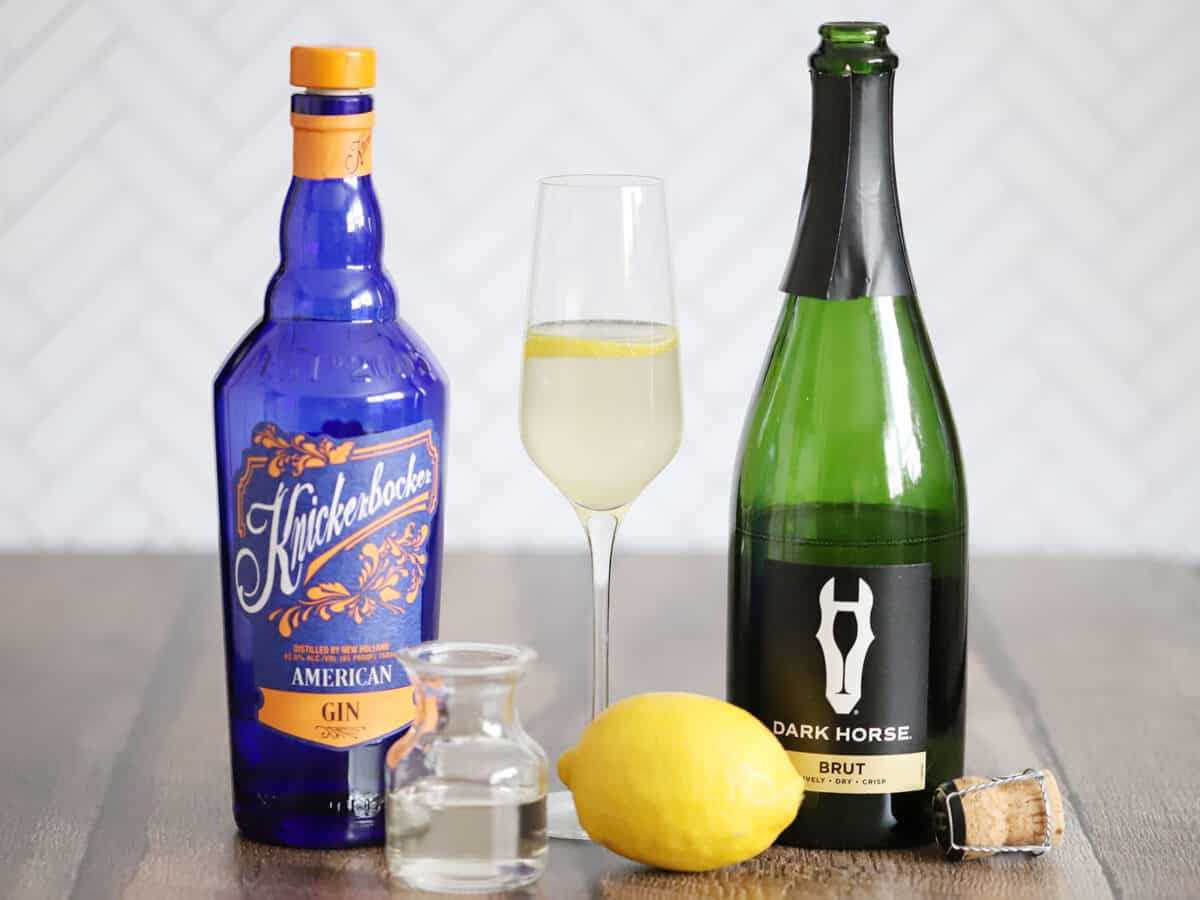 Ingredients for French 75s