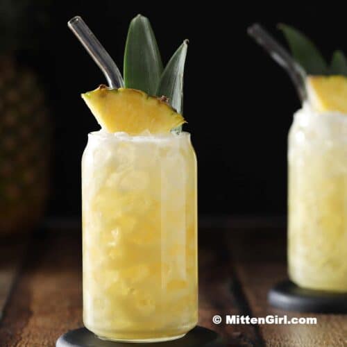 Non Alcoholic Piña Colada Mocktail (Not Blended) - Mitten Girl