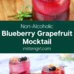 Blueberry Grapefruit Mocktails