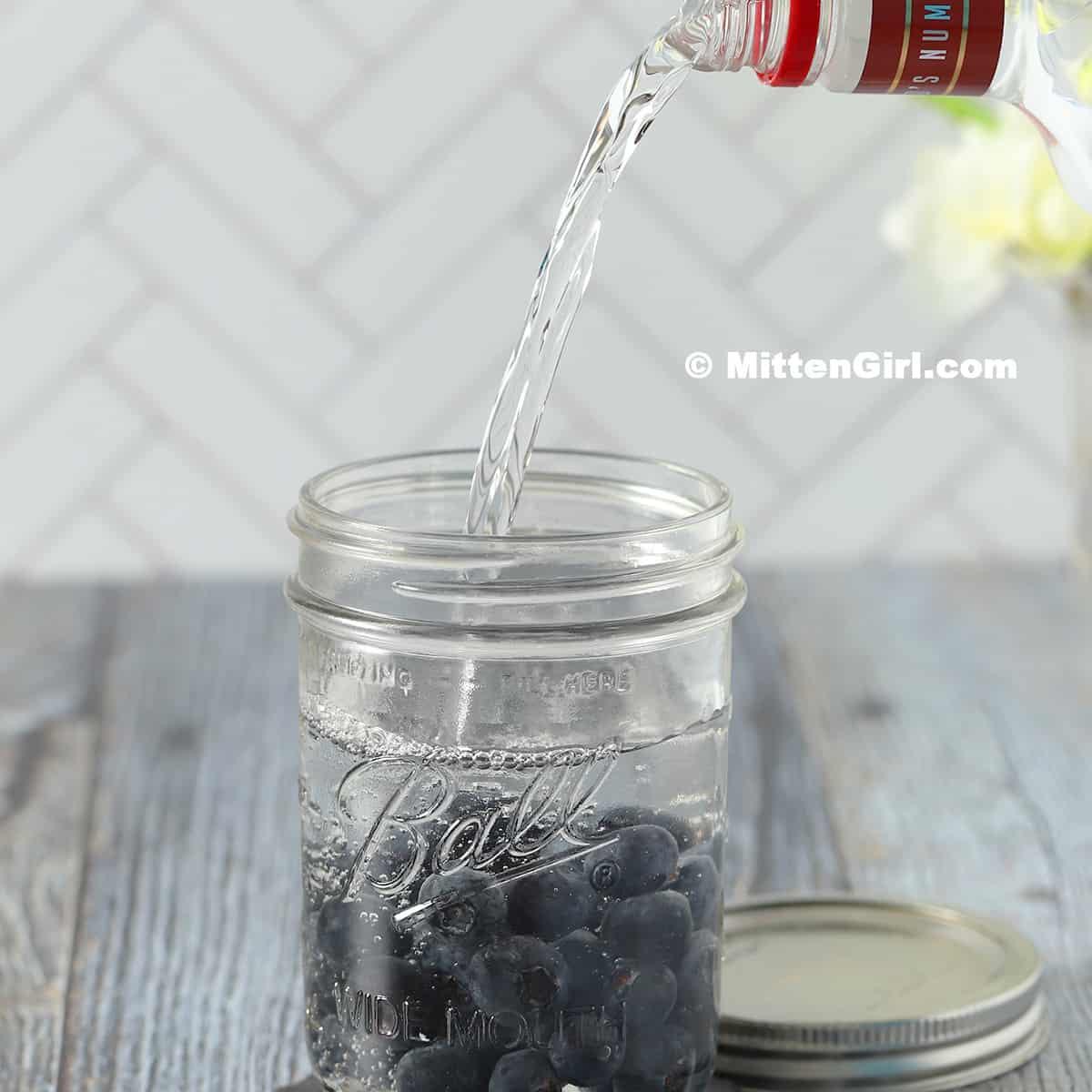 Blueberry infused vodka.