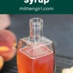Homemade Peach Simple Syrup.