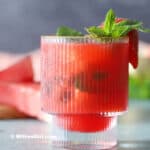 Non Alcoholic Watermelon Strawberry Mocktails
