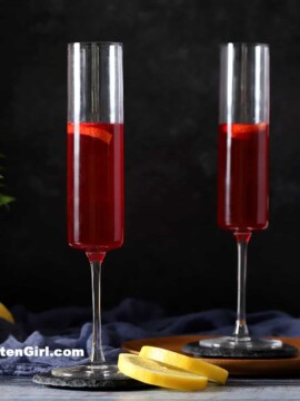 Blueberry French 75 Cocktail