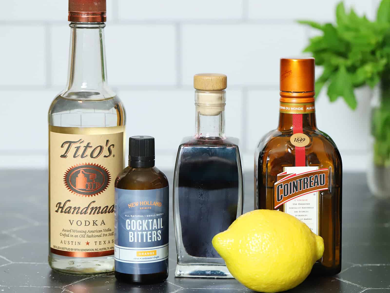 Ingredients for Blueberry Vodka Lemonade