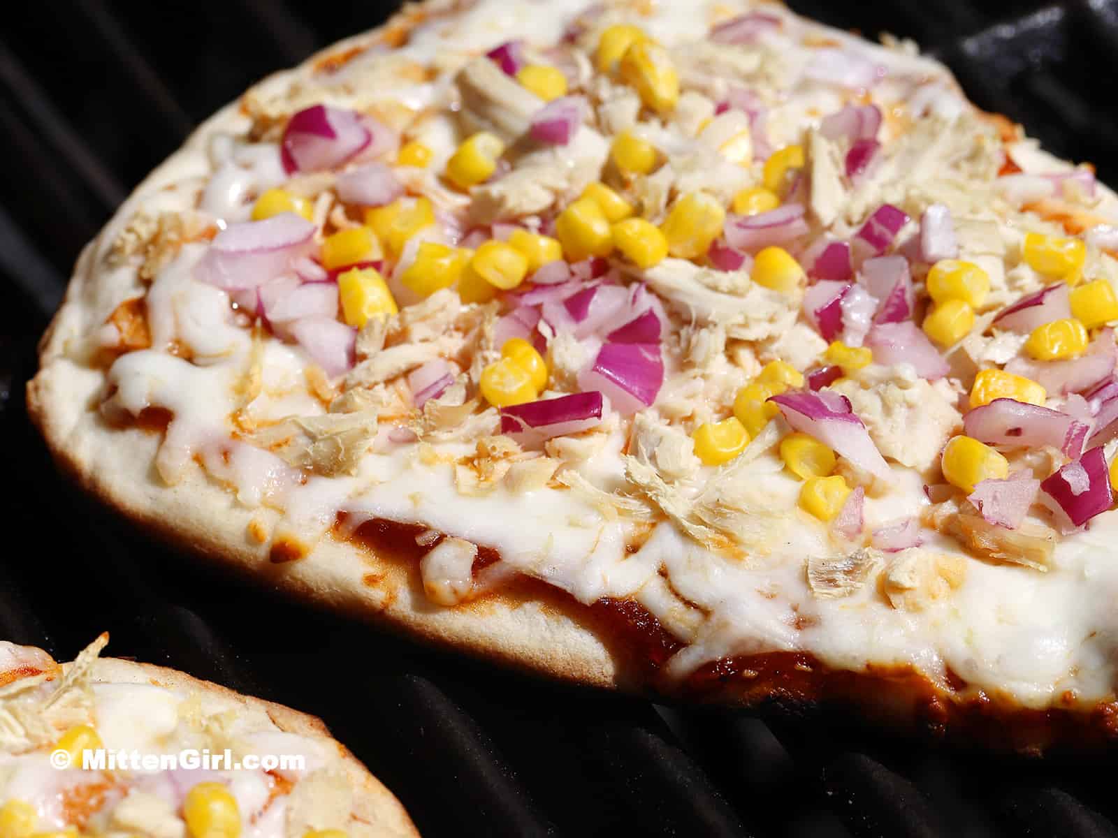 Flatbread on the grill. 