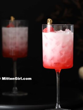 Bloody Ghost Halloween Vodka Cocktail.