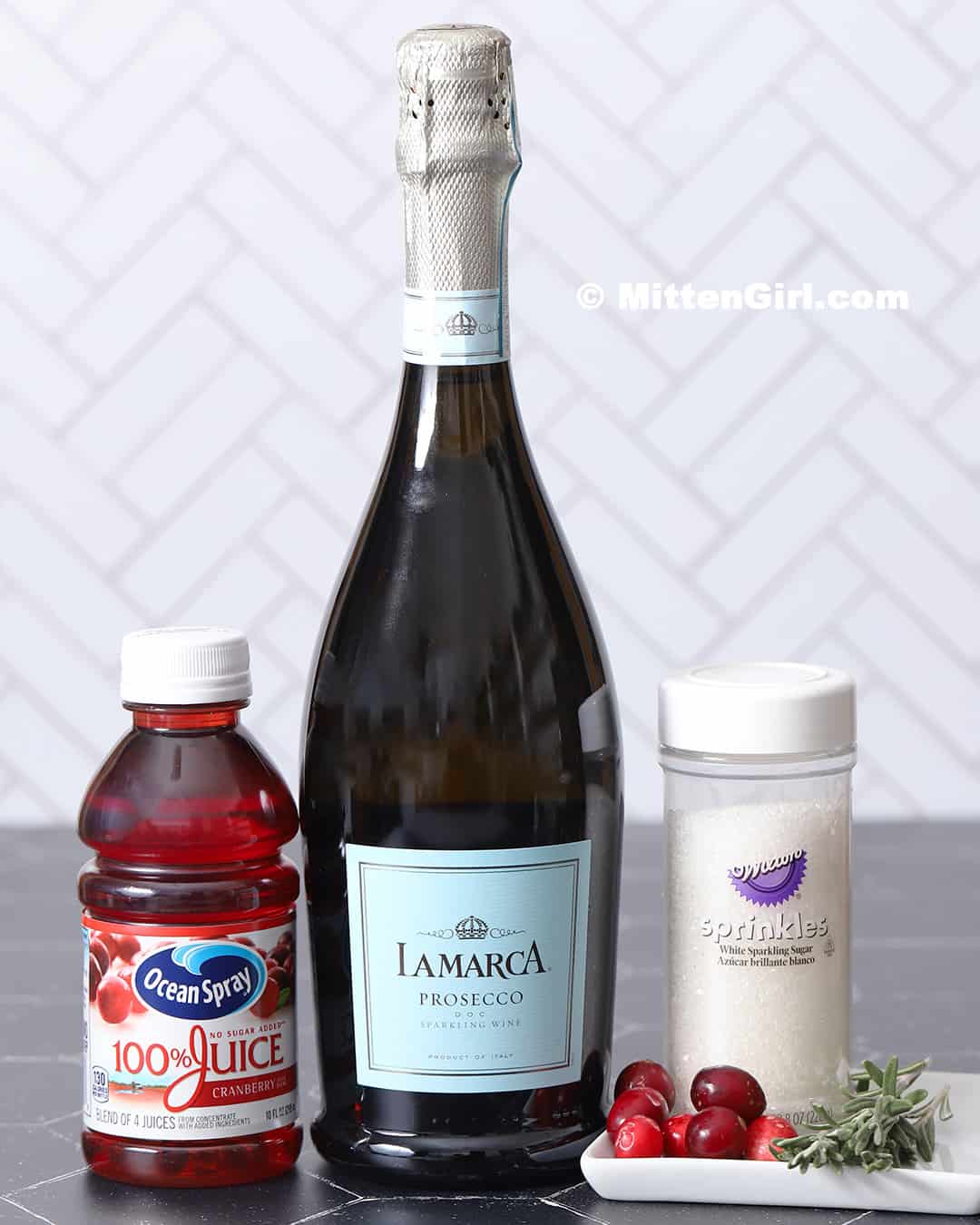 Ingredients for Cranberry Mimosas