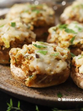 Vegetarian Stuffed Mushrooms