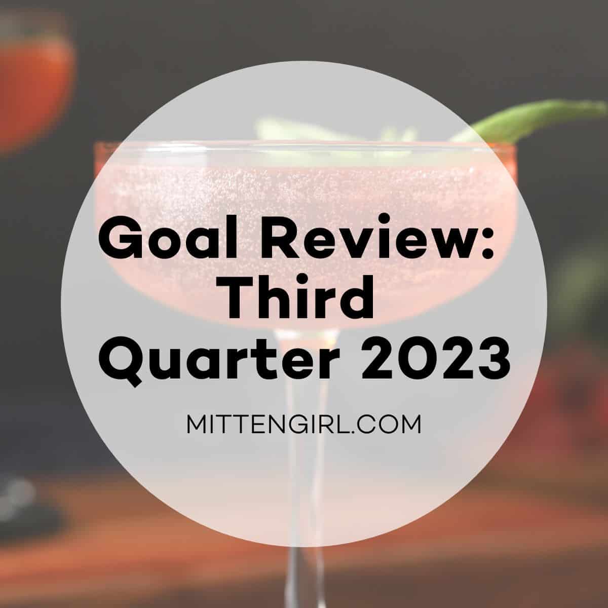 Goal Review: Third Quarter 2023