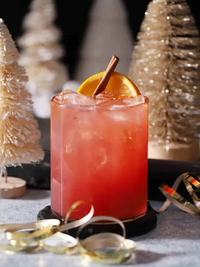 Non-Alcoholic  Spiced Cherry Holiday Mocktail