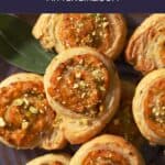 Whipped ricotta and pumpkin pinwheels holiday appetizer.