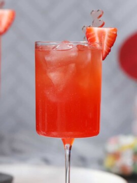 Glasses of Love Potion mocktail drinks.