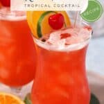 Rum Punch Tropical Cocktail.