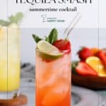 Tequila Smash Cocktail.