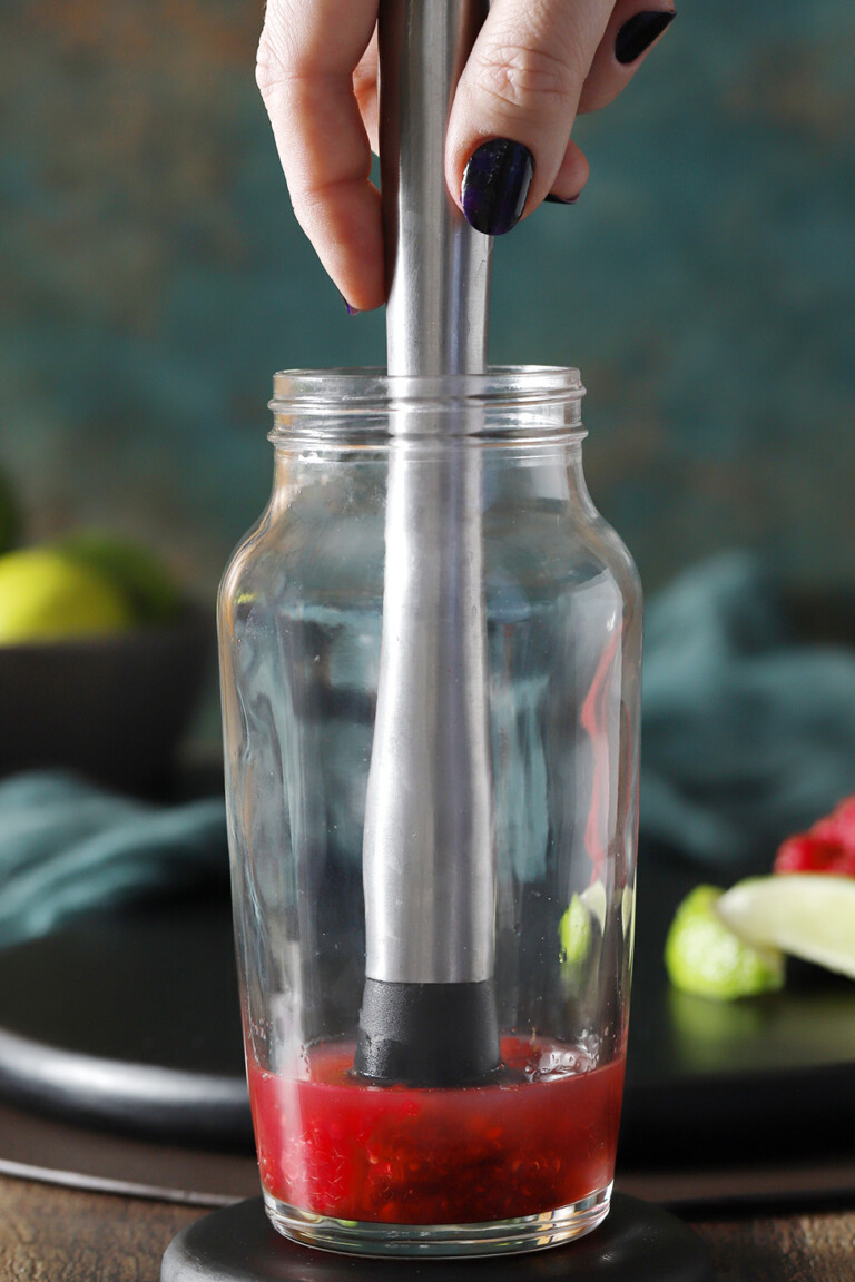 Raspberry Margarita with Fresh Raspberries - Homemade Happy Hour