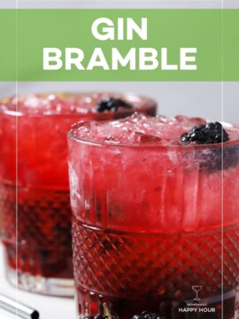 Gin Bramble with Blackberry.